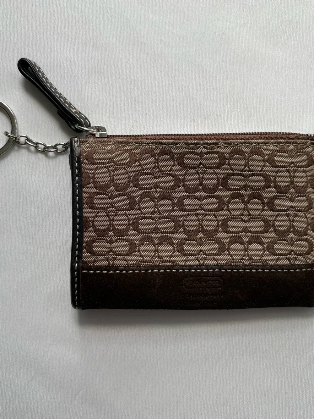 Vintage Y2K Coach Signature Canvas Coin Purse Cardholder Wallet